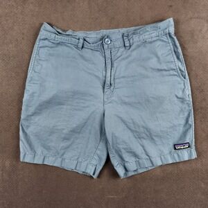 Patagonia All Wear Hemp Shorts Mens 32 Pigeon Blue Organic Cotton Hemp 7" 57805